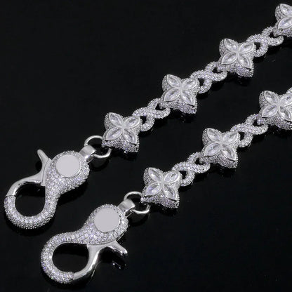 8 Shape Link Chain Belt Waist Chain Zircon Hip Hop Jewelry for Men & Women | Caratix Jewelry - CaratixJewelry