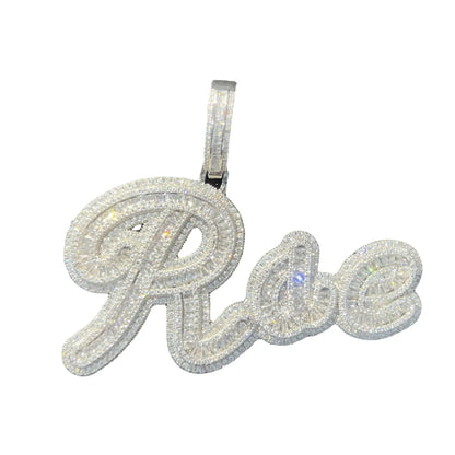 Iced Out Letter Pendant | Hip Hop CZ Alphabet Custom Necklace for Men & Women - CaratixJewelry