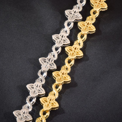 Iced Out 8-Shape Cuban Chain Zircon Necklace for Men | Caratix Jewelry - CaratixJewelry
