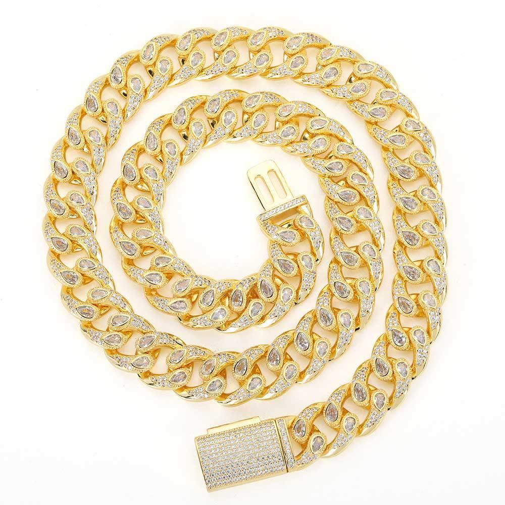 Eye Pendant Necklace Micro Pave Zircon Hip Hop Jewelry - CaratixJewelry