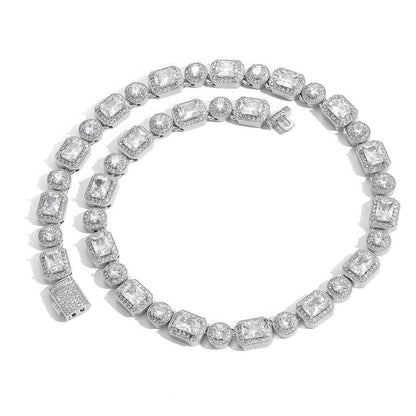 10mm Moissanite Candy Chain for Men – S925 Sterling Silver Luxury Hip Hop Necklace - CaratixJewelry