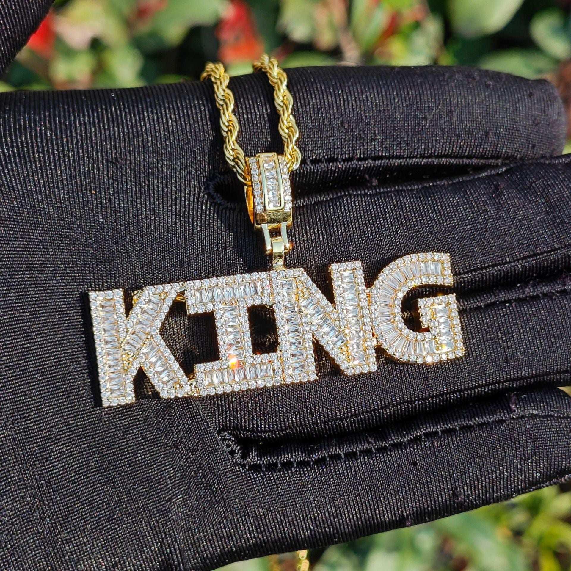 Mini T-Bar Letter Pendant | Iced Out CZ DIY Initial Hip Hop Fashion Necklace - CaratixJewelry