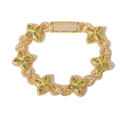Infinity Zircon Cuban Link Bracelet Luxury Hip Hop Jewelry - CaratixJewelry