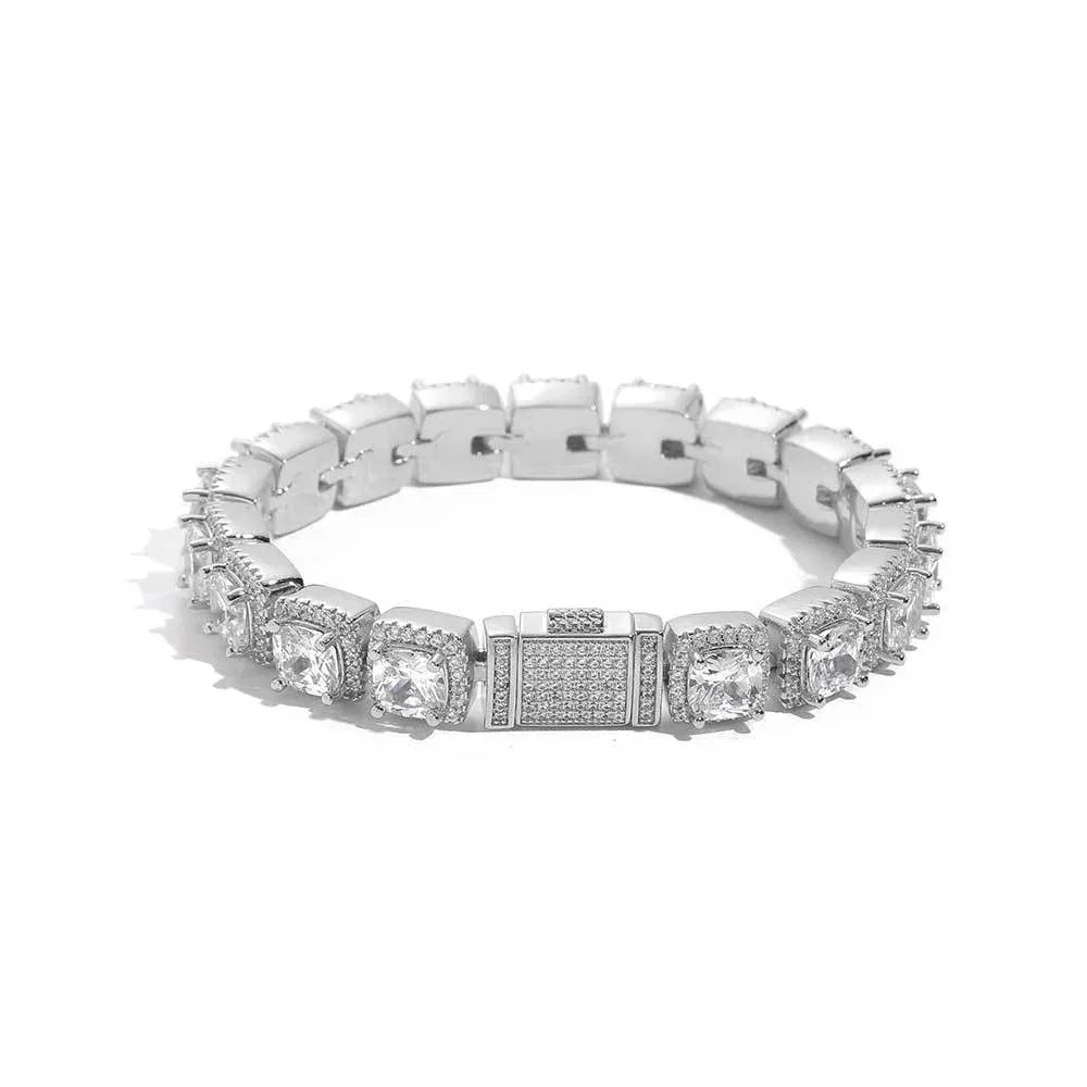 Iced Out Chain Bracelet with Copper and Zircon Stones for Men | Caratix Jewelry - CaratixJewelry