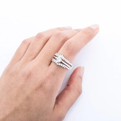 Detachable Interlocking Hip Hop Ring | 3-in-1 Combo Zirconia Band | Caratix