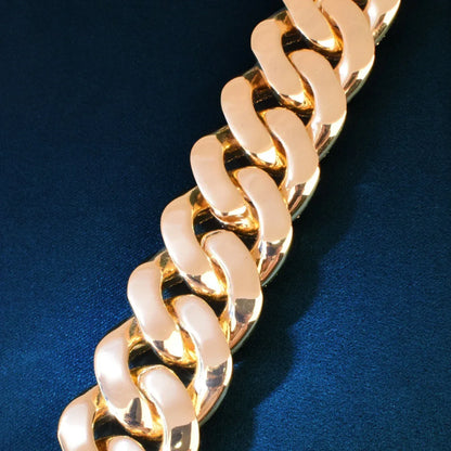 25mm Iced Out Bubble Cuban Chain Necklace with Copper & Zircon - CaratixJewelry