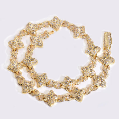 Iced Out 8-Shape Cuban Chain Zircon Necklace for Men | Caratix Jewelry - CaratixJewelry