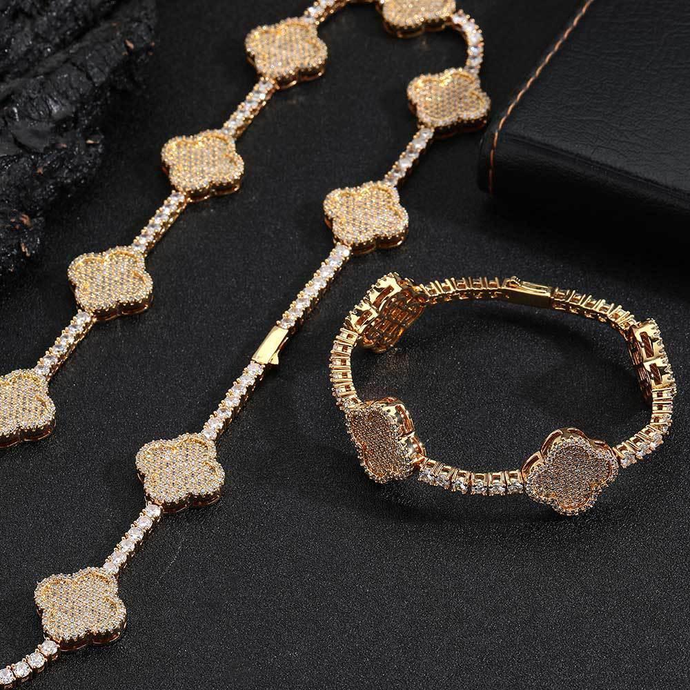 Iced Out Tennis Chain Zircon Bracelet with Spring Clasp for Men | Caratix Jewelry - CaratixJewelry