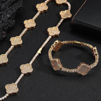Iced Out Tennis Chain Zircon Bracelet with Spring Clasp for Men | Caratix Jewelry - CaratixJewelry