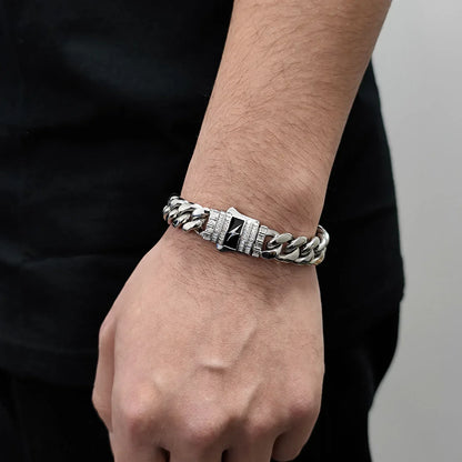 Cuban Chain Bracelet with Stainless Steel - CaratixJewelry