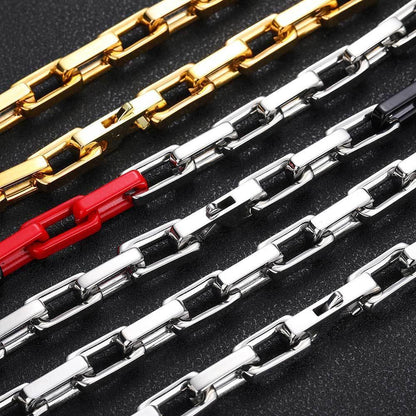 Custom 9mm Bamboo Link Titanium Steel Necklace for Men | Hip Hop Jewelry – Caratix Jewelry - CaratixJewelry