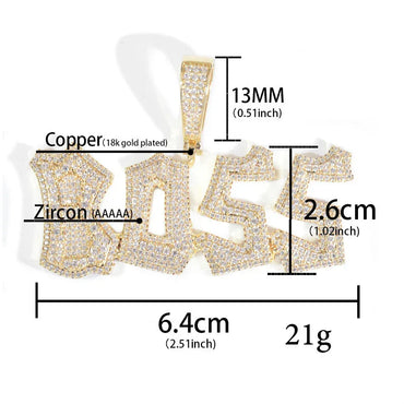 18K Gold Iced Out Letter Pendant | DIY CZ Hip Hop Men’s Custom Jewelry - CaratixJewelry