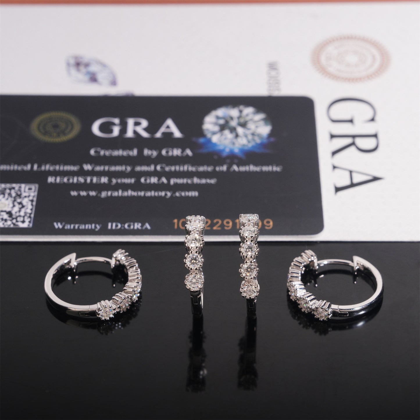 Medium Moissanite Hoop Earrings S925 Silver | 25mm D VVS1 Iced Out Hoops | Caratix