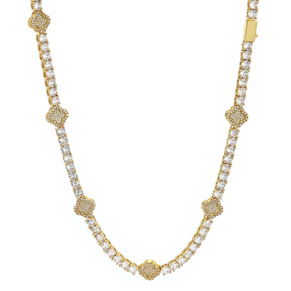 Custom Iced Out Jewelry Clover Tennis Chain | Full Iced Necklace & Bracelet | Caratix - CaratixJewelry