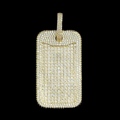 Luxury Heavy Design Iced Out Square Pendant for Men | Niche Creative Hip Hop Rapper Necklace | Full CZ Zircon Block Bling | Senior Sense Jewelry | Caratix - CaratixJewelry