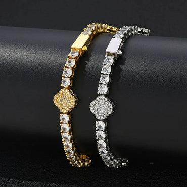 Zircon Tennis Chain Bracelet with Spring Clasp Hip Hop Jewelry for Men | Caratix Jewelry - CaratixJewelry