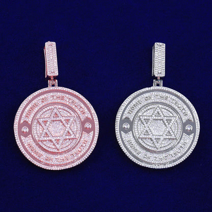 Women's 6-Pointed Star Circle Necklace | Sacred Geometry Amulet - CaratixJewelry