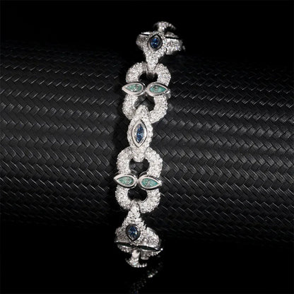 13mm Moissanite Cuban Link Bracelet with Figure-8 Clasp – S925 Sterling Silver Iced-Out Hip Hop Streetwear Jewelry - CaratixJewelry
