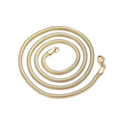 Stainless Steel Snake Chain Necklace Bracelet Hip Hop Bling | Caratix Jewelry - CaratixJewelry