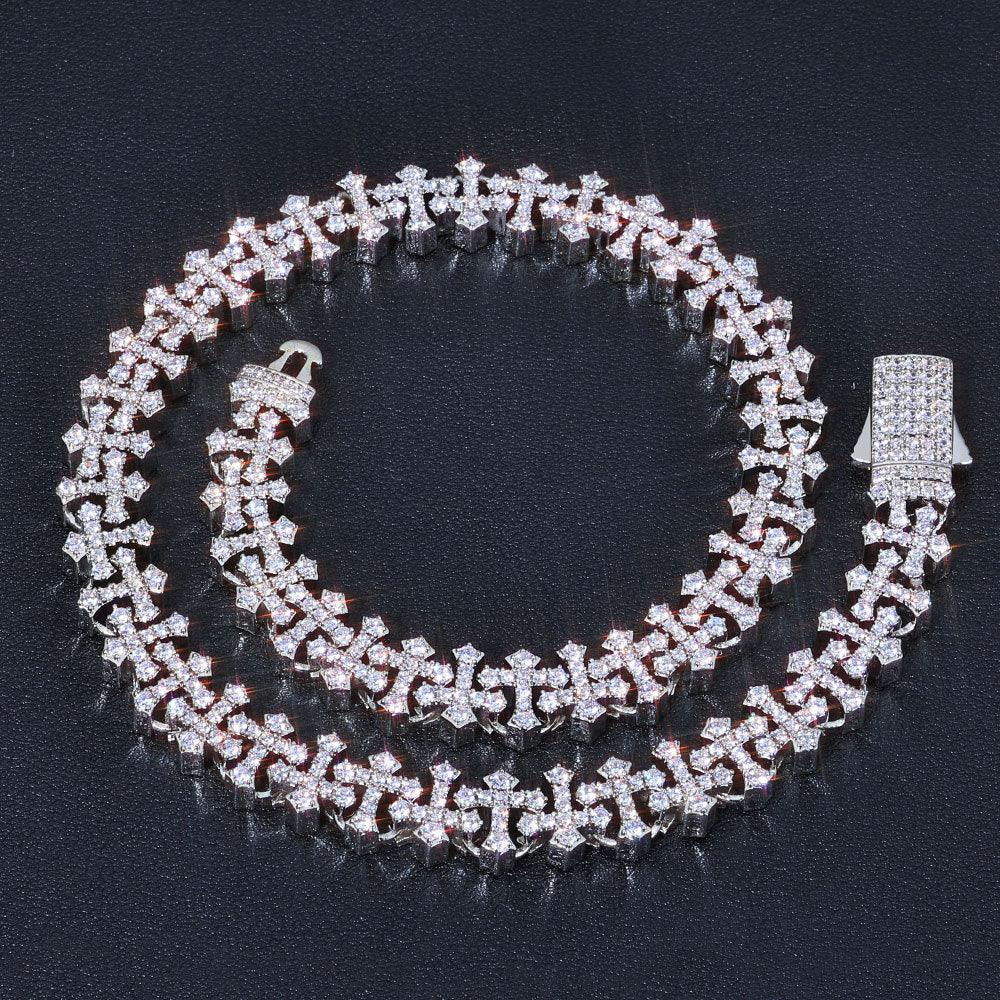 Cross Snowflake Chain Zircon Hip Hop Jewelry Necklace for Men | Caratix Jewelry - CaratixJewelry