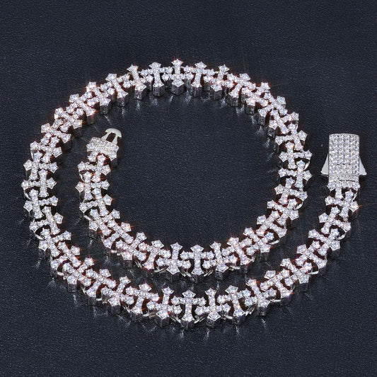 Cross Snowflake Chain Zircon Hip Hop Jewelry Necklace for Men | Caratix Jewelry - CaratixJewelry