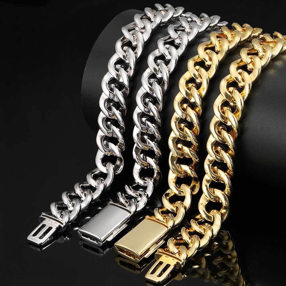 16mm Eyeglass Link Cuban Chain Bracelet Zircon for Men | Caratix Jewelry - CaratixJewelry