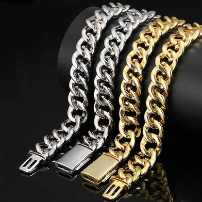 16mm Eyeglass Link Cuban Chain Bracelet Zircon for Men | Caratix Jewelry - CaratixJewelry