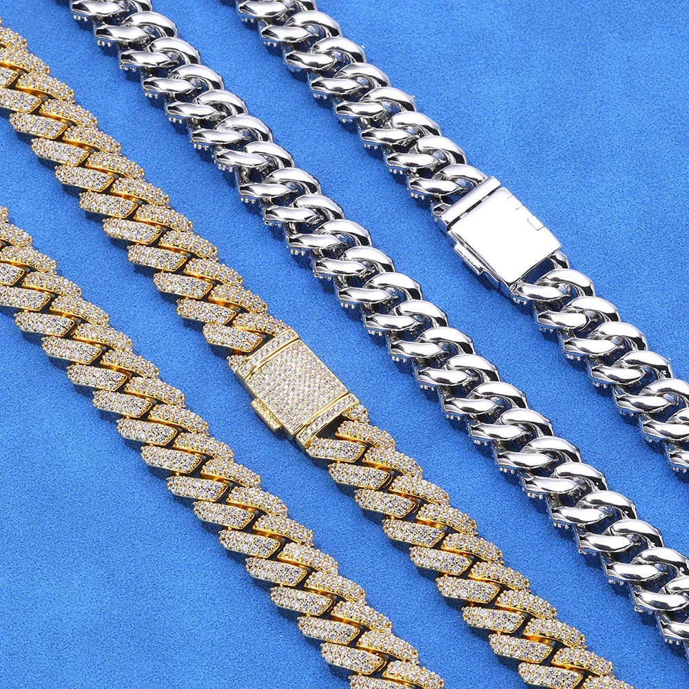 Gold Chain 10mm S925 Silver Single Row CZ Cuban Link Bracelet – Custom Rapper Jewelry for Men | Caratix Jewelry - CaratixJewelry