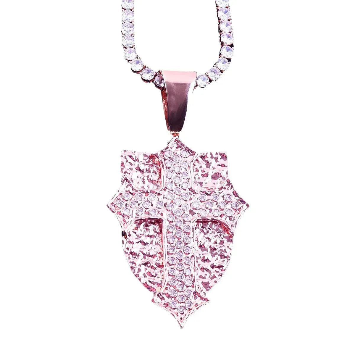 Women's Retro Hip Hop Necklace | Antique Finish Copper CZ Jewelry - CaratixJewelry