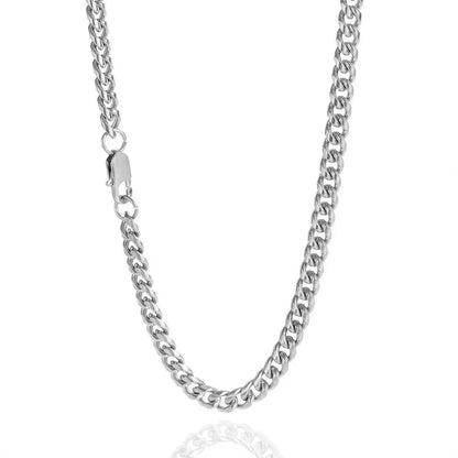 Cuban Chain Necklace with Day Clasp and 18K Gold Plating for Men | Titanium Steel and Stainless Steel | Caratix Jewelry - CaratixJewelry