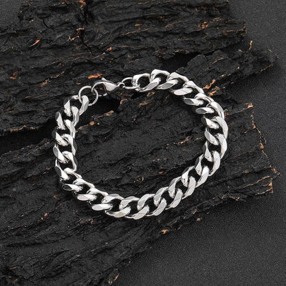 11mm Cuban Chain Bracelet with 6-Sided Grind - CaratixJewelry