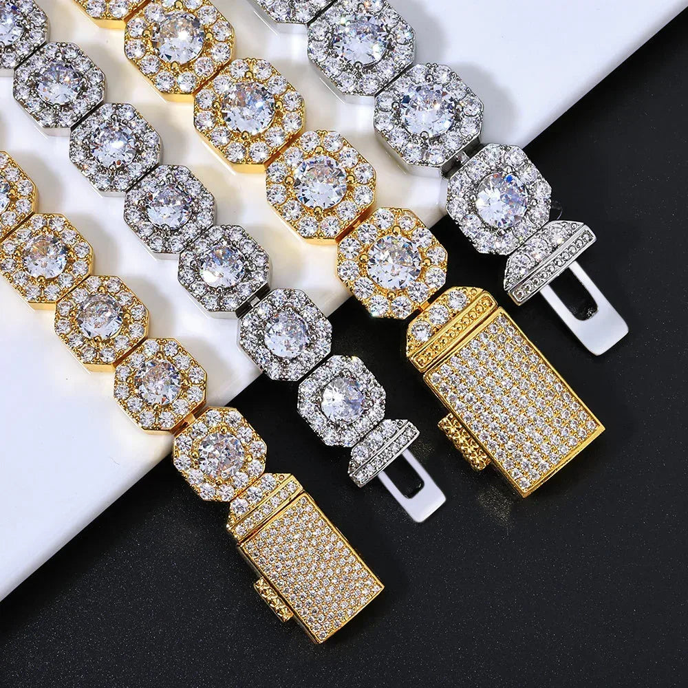 Iced Out Ice Chain Zircon Bracelet Luxury Hip Hop Jewelry for Men | Caratix Jewelry - CaratixJewelry