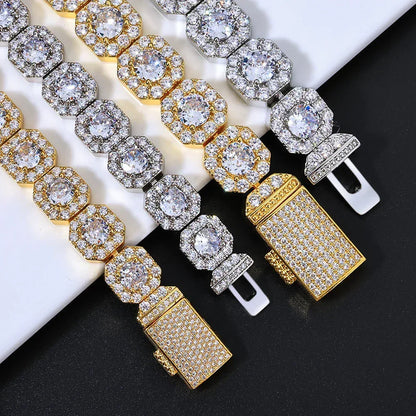 Iced Out Ice Chain Zircon Bracelet Luxury Hip Hop Jewelry for Men | Caratix Jewelry - CaratixJewelry