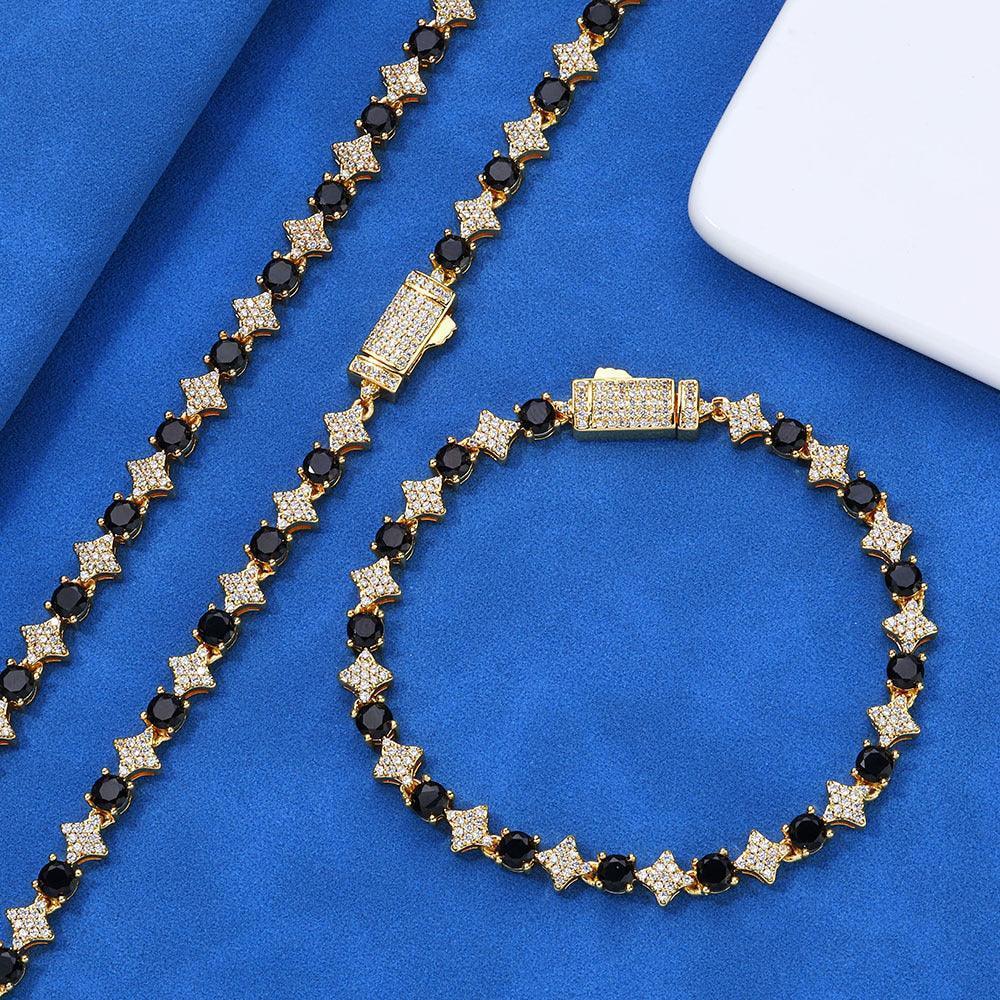 6mm Star Zircon Tennis Bracelet Custom Hip Hop Jewelry for Men | Caratix Jewelry - CaratixJewelry