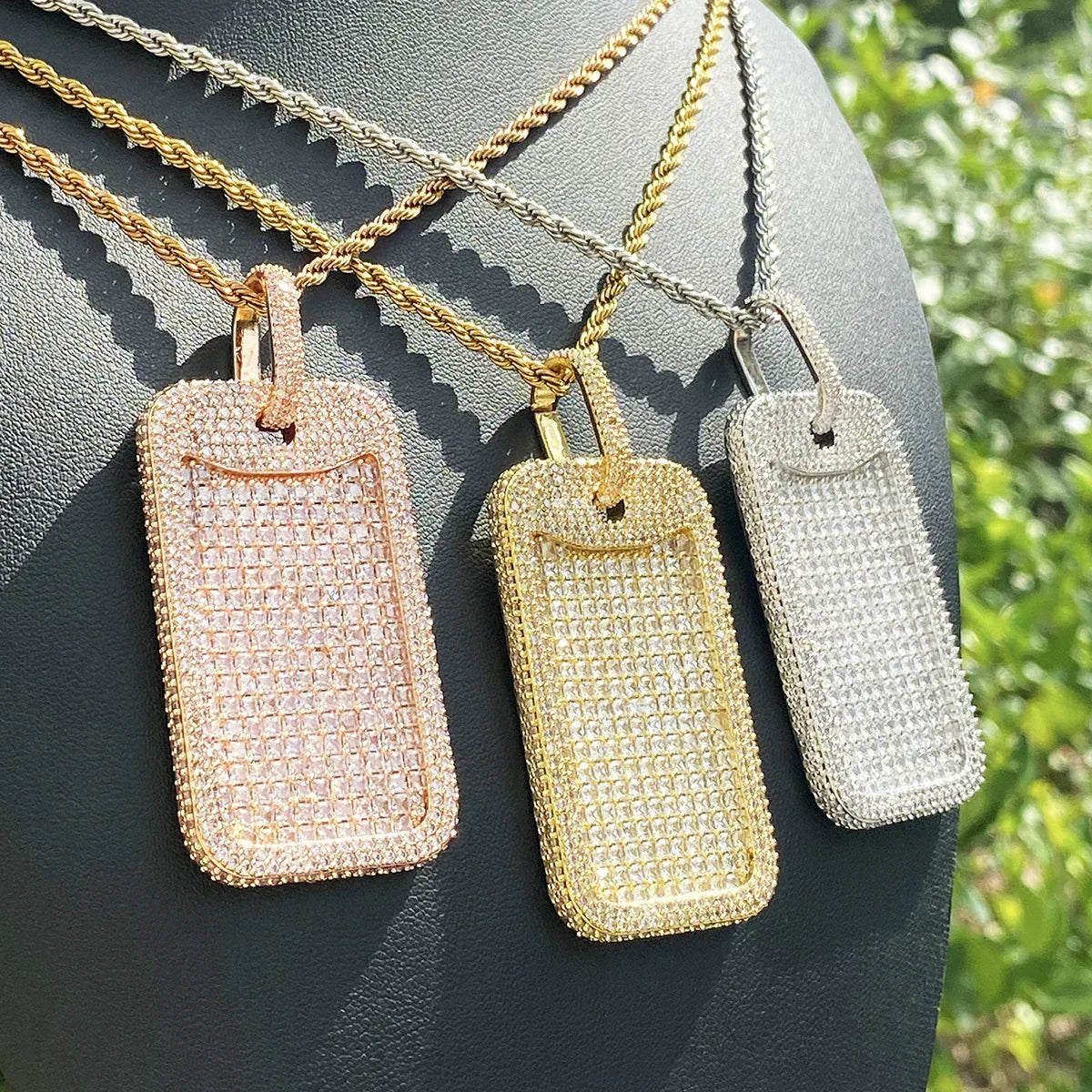 Luxury Heavy Design Iced Out Square Pendant for Men | Niche Creative Hip Hop Rapper Necklace | Full CZ Zircon Block Bling | Senior Sense Jewelry | Caratix - CaratixJewelry
