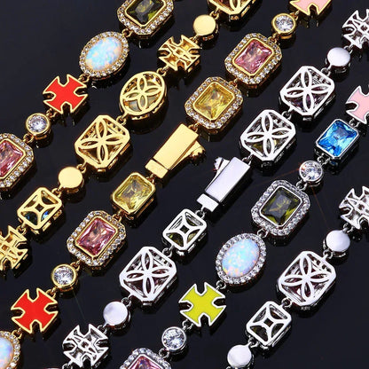 Rapper Iced Out Chain Zircon Opal Hip Hop Jewelry Necklace for Men | Caratix Jewelry - CaratixJewelry