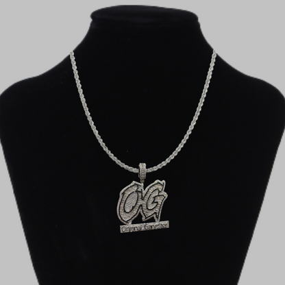 OG Original Gangster Two Tone Iced Out Letter Diamond Pendant Necklace – Custom Hip Hop Jewelry for Men