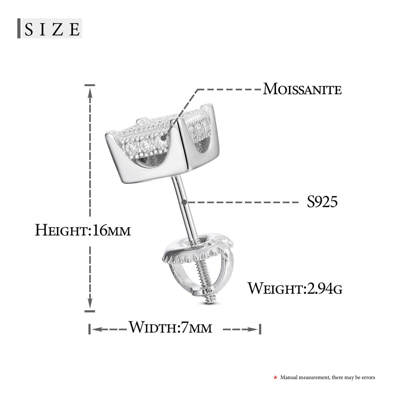 Flooded Ice 3D Cube Genuine VVS Diamond 925 Solid Silver Hip Hop Bling Earrings – Iced Out Jewelry