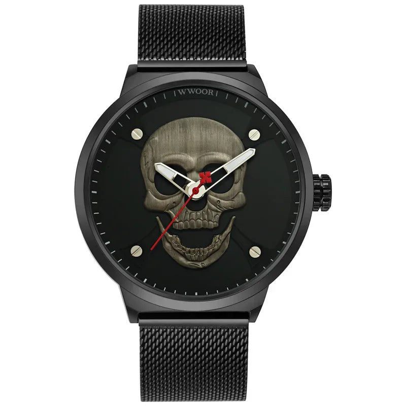 Luxury Skull Watch for Men | Creative Stainless Steel Sports Watch | Top Brand Waterproof Quartz Wristwatch | Iced Out Watch 2026 | Male Fashion Clock | Caratix - CaratixJewelry