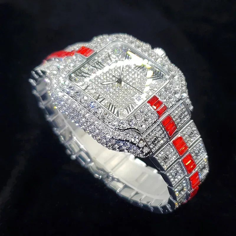 Luxury Designer Style Watch for Men | Hip Hop Iced Out Rapper Accessory | 2026 Bling Quartz Wristwatch | Gift for Hip Hop Lover | Caratix - CaratixJewelry