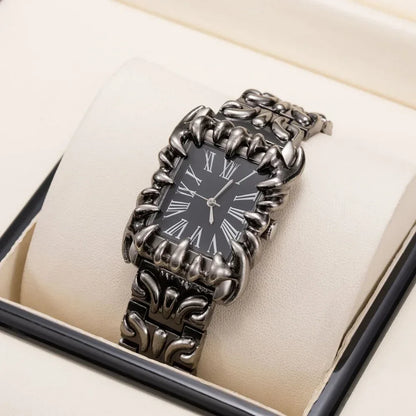 Luxury Claw Design Watch for Men & Women | Square Alabaster Roman Numeral Wristwatch | Iced Out Watch Gift | 2026 Relogio Dropshipping | Caratix - CaratixJewelry