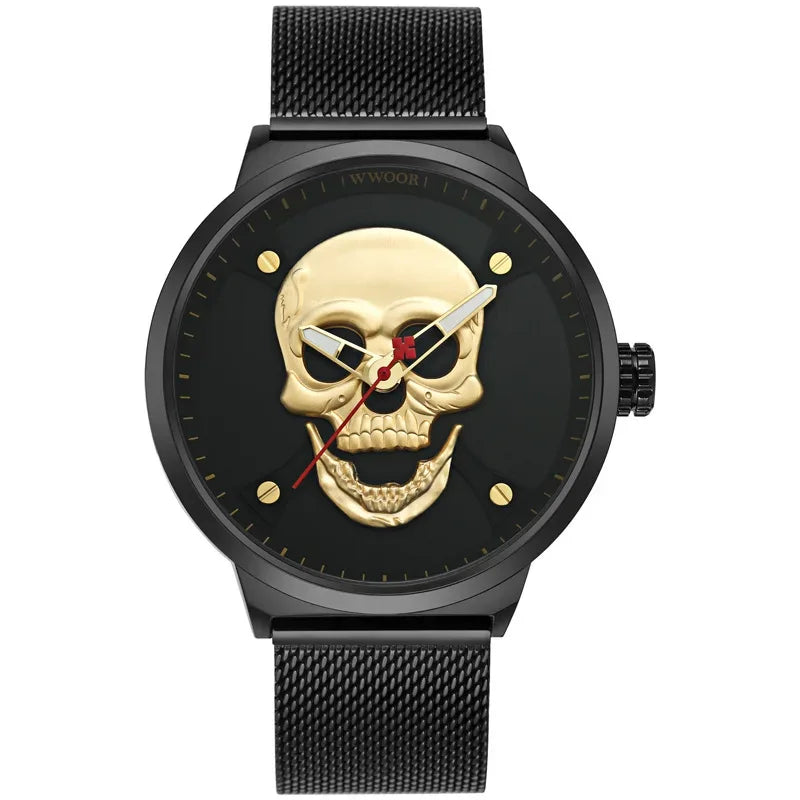 Luxury Skull Watch for Men | Creative Stainless Steel Sports Watch | Top Brand Waterproof Quartz Wristwatch | Iced Out Watch 2026 | Male Fashion Clock | Caratix - CaratixJewelry