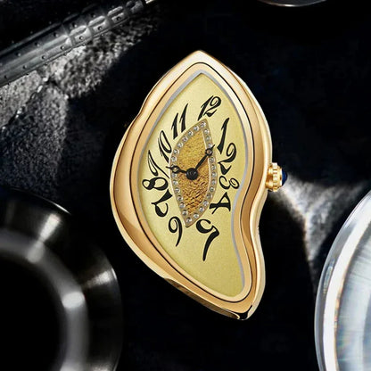 Luxury Alien-Inspired Twisted Men's Watch | Gothic Punk Y2K Iced Out Watch | Vintage Irregular Women's Niche Design | Quartz Punk Clock | Caratix - CaratixJewelry