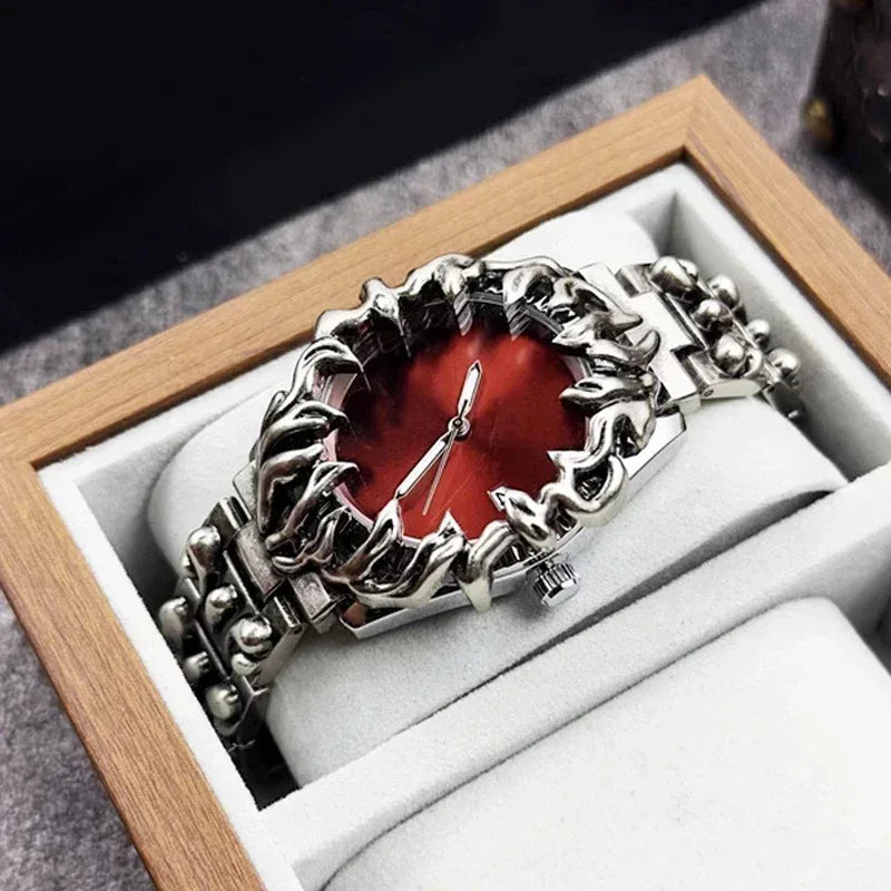 Classic Retro Claw Style Y2K Watch for Men | Alien Advanced Ins Niche Design | Cool European & American Fashion Iced Out Watch | Caratix - CaratixJewelry