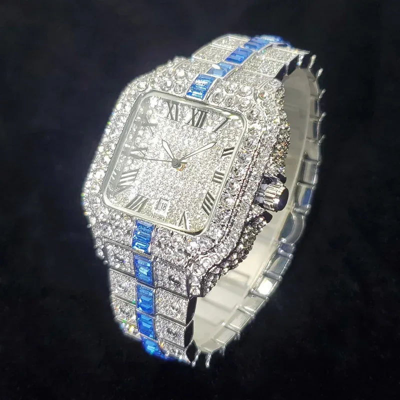 Luxury Designer Style Watch for Men | Hip Hop Iced Out Rapper Accessory | 2026 Bling Quartz Wristwatch | Gift for Hip Hop Lover | Caratix - CaratixJewelry