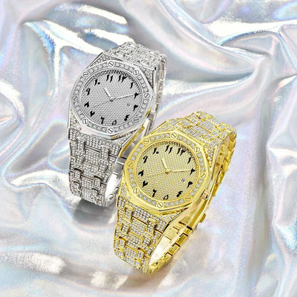 Luxury Full Iced Out Watch for Men | New Top Brand Hip Hop Quartz Wristwatch | Male Gold Silver Clock | 2026 Relogio Masculino | Drop Shipping | Caratix - CaratixJewelry