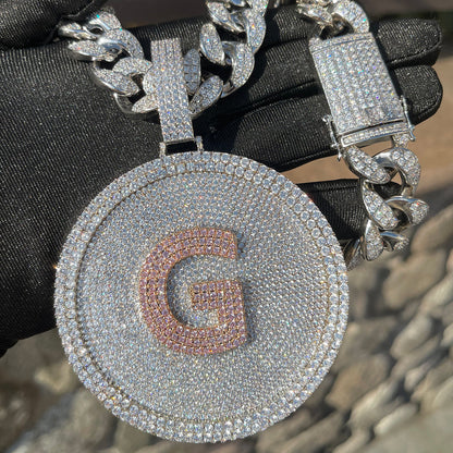 Disc Edition Iced Out Personalisierter Namensanhänger
