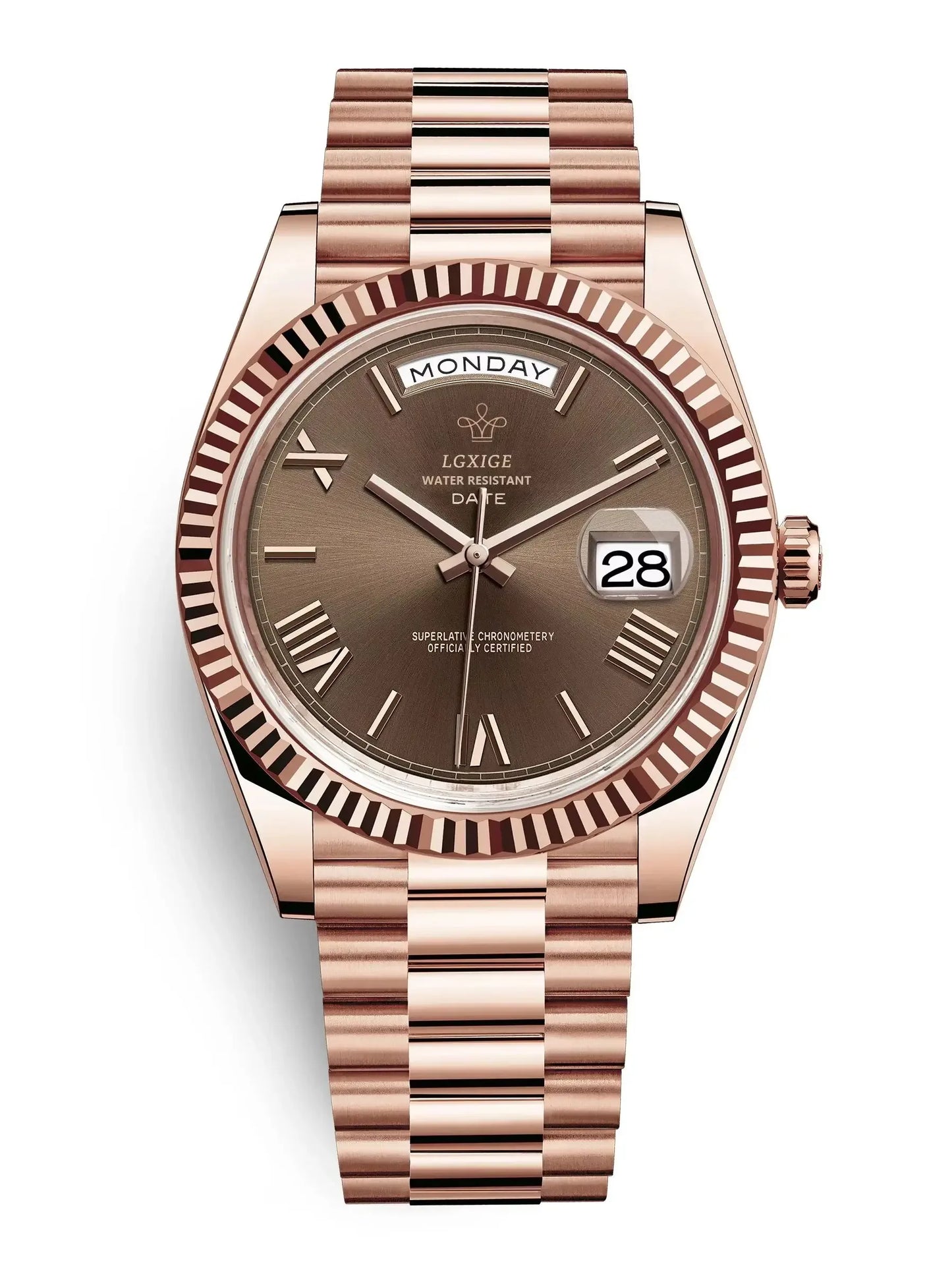 Luxury Men's Top Brand Wrist Watch | Waterproof Swim Quartz Clock | Day Date Iced Out Watch | 2026 Fashion Executive Timepiece | Caratix - CaratixJewelry