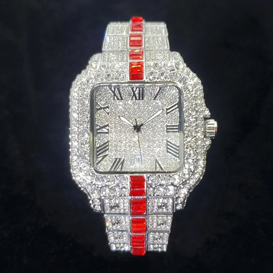 Luxury Designer Style Watch for Men | Hip Hop Iced Out Rapper Accessory | 2026 Bling Quartz Wristwatch | Gift for Hip Hop Lover | Caratix - CaratixJewelry