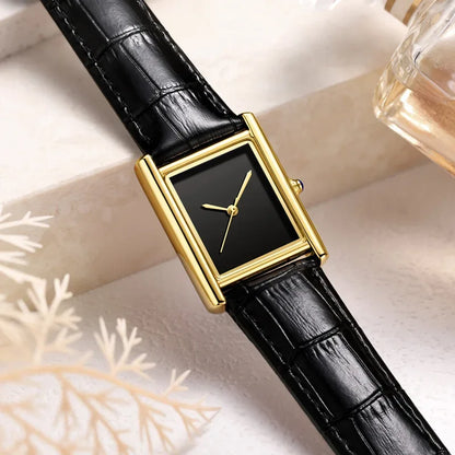 Luxury Couple's Watch Set for Women & Men | Elegant Leather Strap Quartz Wristwatch | Waterproof Iced Out Watch Style | 2026 New Fashion Gift | Caratix - CaratixJewelry
